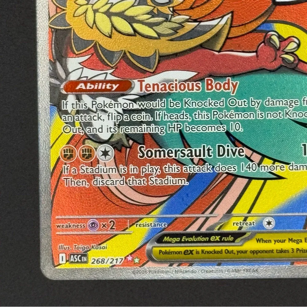 Pokemon ME: Ascended Heroes Mega Hawlucha ex 268/217 Mega Attack Rare